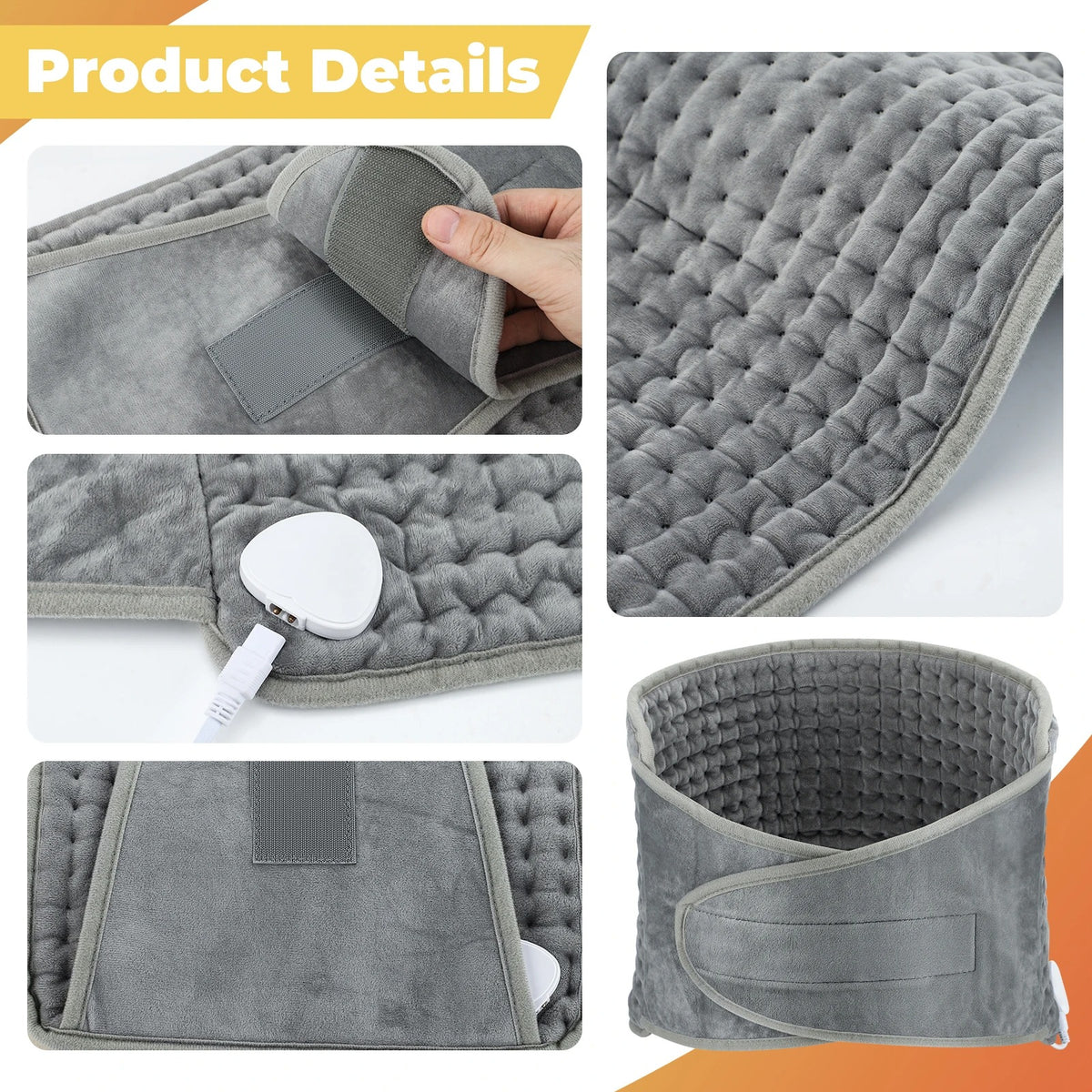 Ceinture de soutien chauffante pour le dos